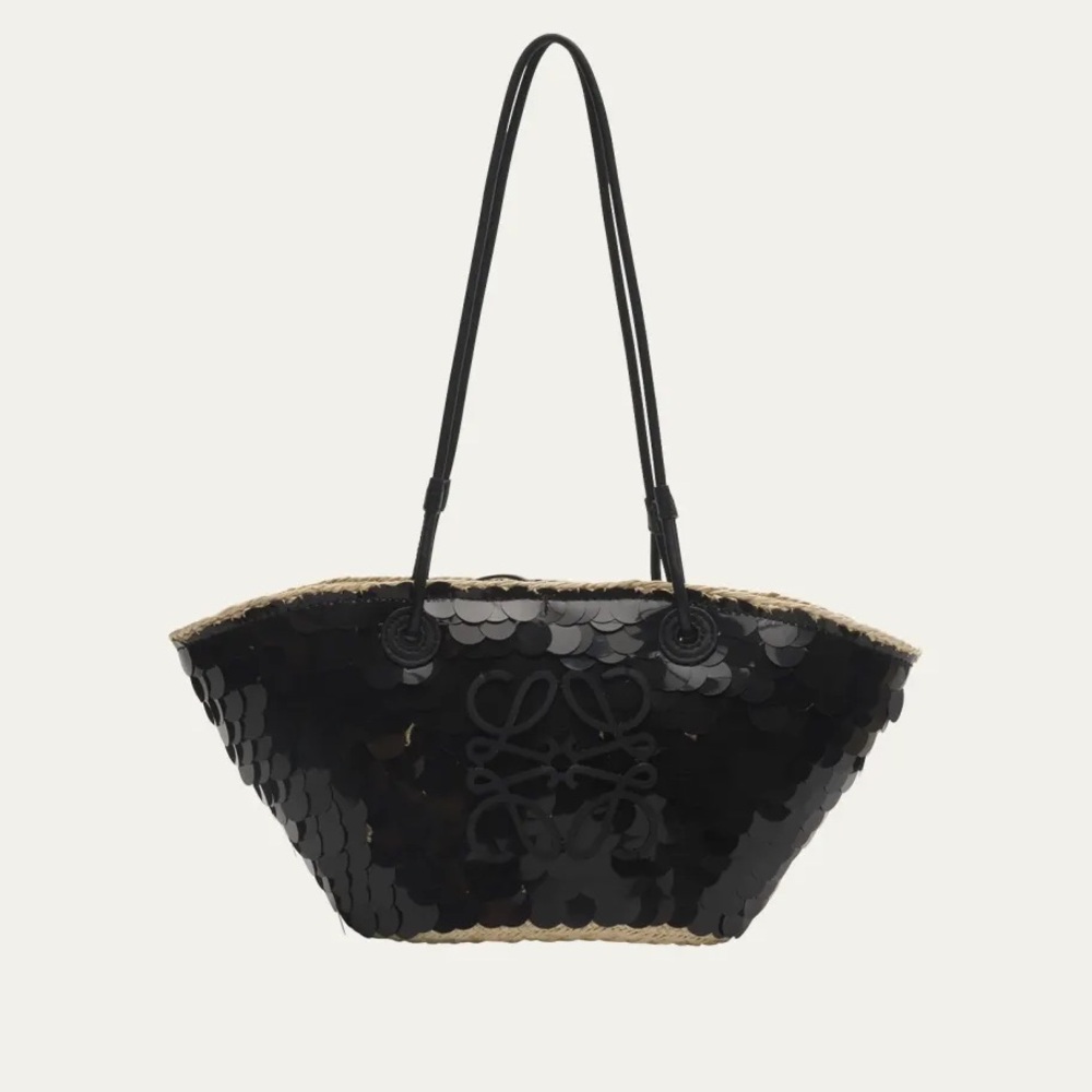Loewe Black Sequin Tote Bag